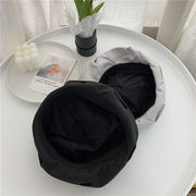 パリのプチ貴気~シンプルベーシックなプリーツデザインベレー帽フェミニンでレトロなカボチャ帽