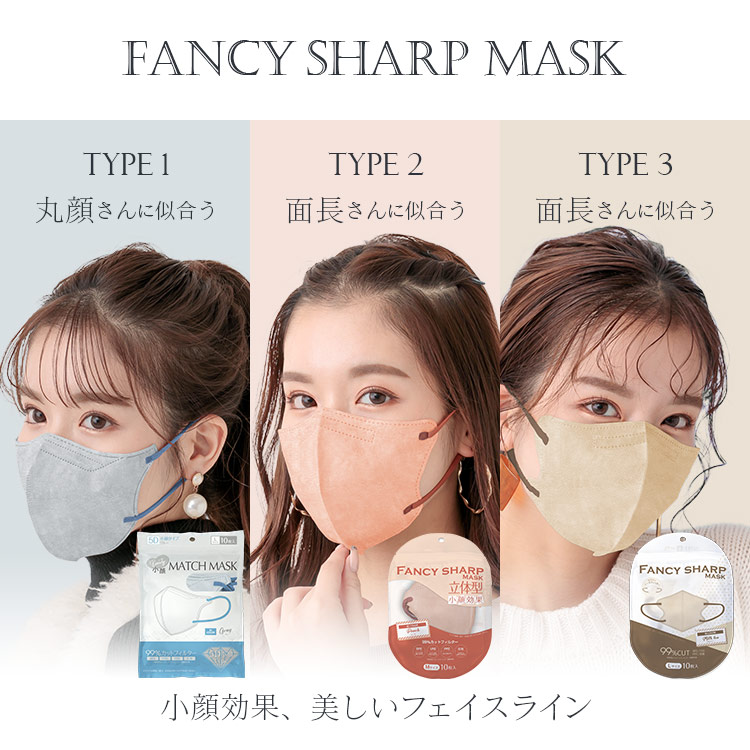 FANCY SHARP 立体型マスク 10枚入 2セット - 避難用具