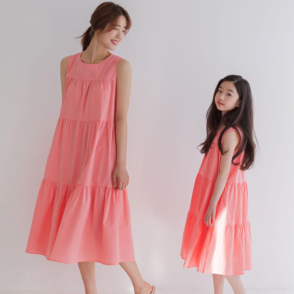 ★Girls&Mom★　親子ペアコーデ　110~170cm 子供ワンピース　ママとお揃い 韓国ファッション