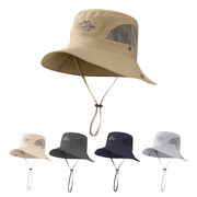 バケットハット男夏のアウトドア登山遮顔日よけ帽子紫外線防止日よけ帽子