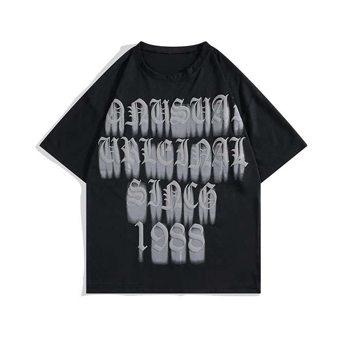 ユニセックス　メンズ　Tシャツ　短袖　シャツ　カジュアル　大きいサイズ　ストリート系　渋谷風☆全2色