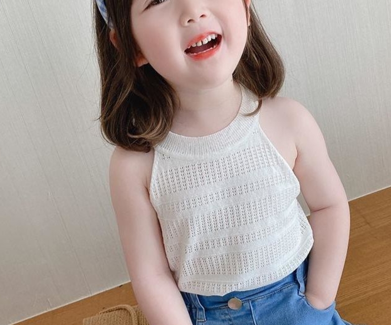 可愛い  韓国子供服 子供服 吊りトップス  韓国ファッション 2023夏新作  90cm-140cm 4色