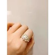 リボンリング　指輪　ストーンリング　アクセサリー　韓国