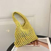 【バッグ】手編み・ビーチバッグ・ショルダーバッグ・手提げ鞄・かわいい・