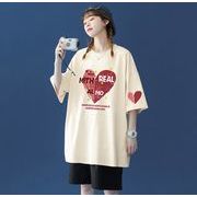 韓国風　レディース　半袖Tシャツ　新しい夏，気質，ファッションTシャツ　★S-5X