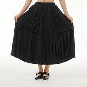 2023夏新作オーバーサイズ婦人ギャザーデザインハーフスカートオリジナルゆったり着やせハーフスカート