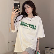 夏　トップス　Tシャツ　半袖　韓国ファッション　ゆったり　薄手　大きいサイズ　オーバーサイズ