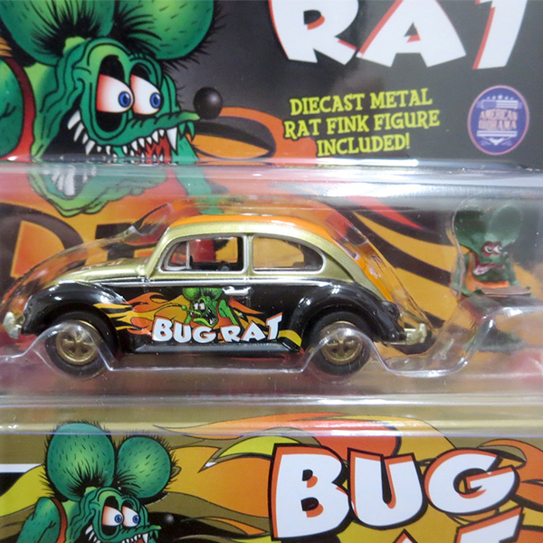 1:64 Rat Fink 1965 VW Beetle BUG RAT w/ Rat Fink 【ラット 1:64 Rat Fink 1965 VW Beetle BUG RAT w/ Rat Fink 【ラット