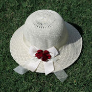 レディース太陽帽子【折りたたみ可能】サンバイザー女性観光日焼け止め麦わら帽子バケットハット