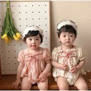 2023夏人気   韓国風子供服    ベビー服    キッズ   ロンパース   トップス    半袖  プリンセス   2色