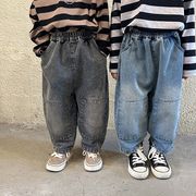 INS新作  韓国風子供服   キッズ服  子供ズボン  デニム   ロングパンツ  ジーンズ   男女兼用  2色