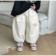 2024 ins 春新作  韓国風子供服 ホワイト  スラックス  ロングパンツ  ズボン