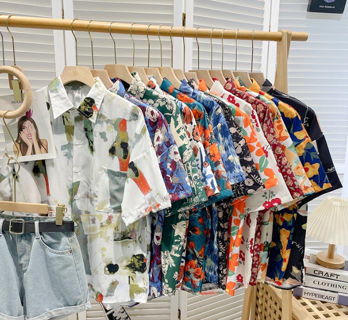 ハワイ限定！Tシャツ アロハシャツ メンズ ハワイ 半袖シャツ 花柄