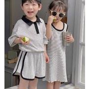 2023夏人気   韓国風子供服  ベビー服    半袖  Tシャツ+ショートパンツ  ワンピース   2色
