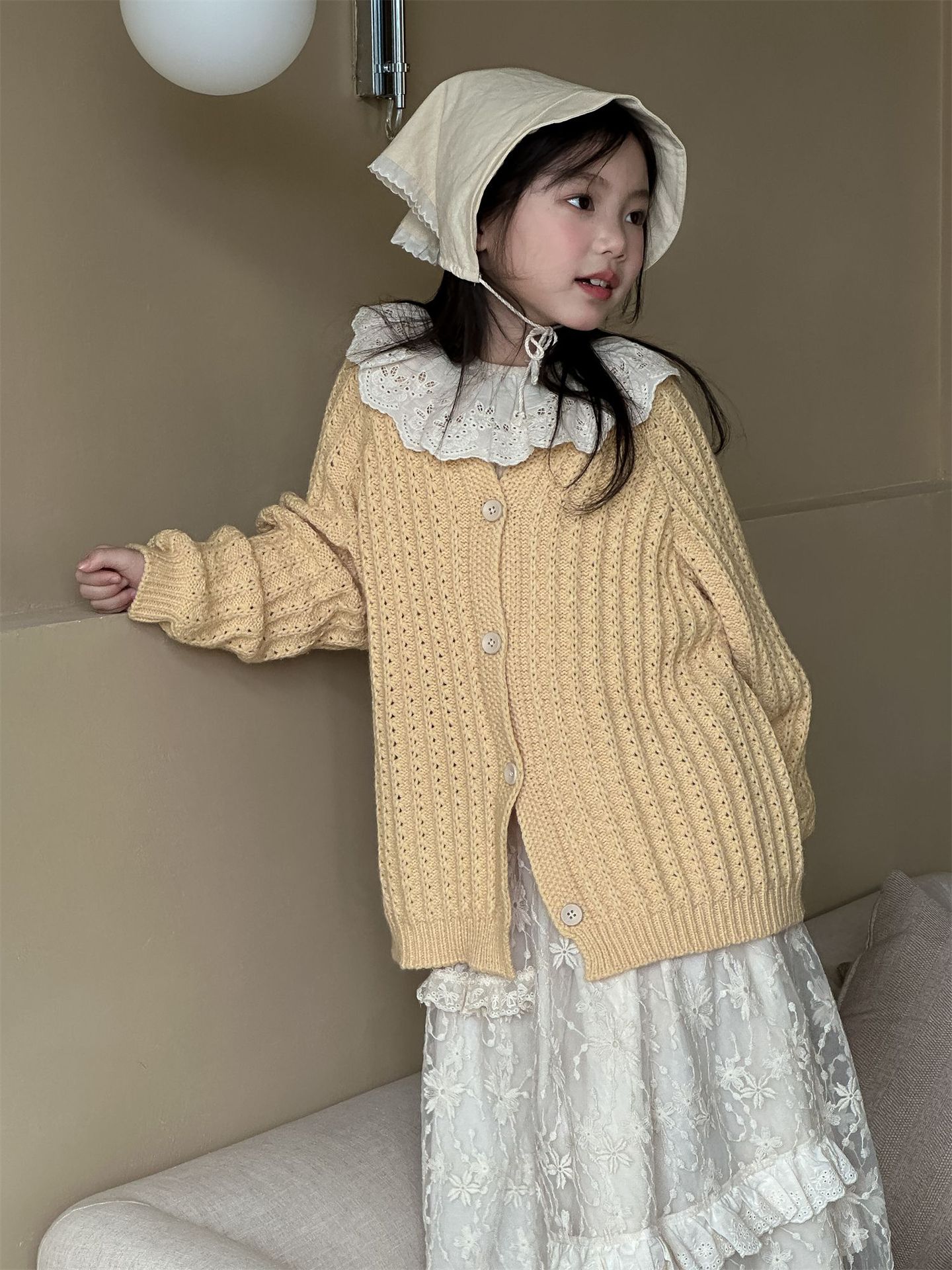 2024秋新作 韓国風子供服 キッズ服 セーター コート ニットカーディガン 2色 LENA | 卸売・ 問屋・仕入れの専門サイト【NETSEA】