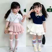 春夏人気  韓国風子供服   キッズ服   プリーツスカート  可愛い  ケーキドレス  お出かけ  3色