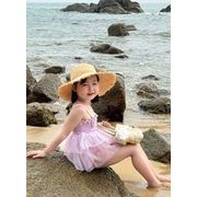 夏    韓国風子供服    キッズ    ハワイ  リゾート温泉  水泳   つなぎ水着   可愛い    オールインワン