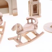 ドールハウス  模型    撮影道具  モデル   ミニチュア   インテリア置物    デコレーション   木製  木馬