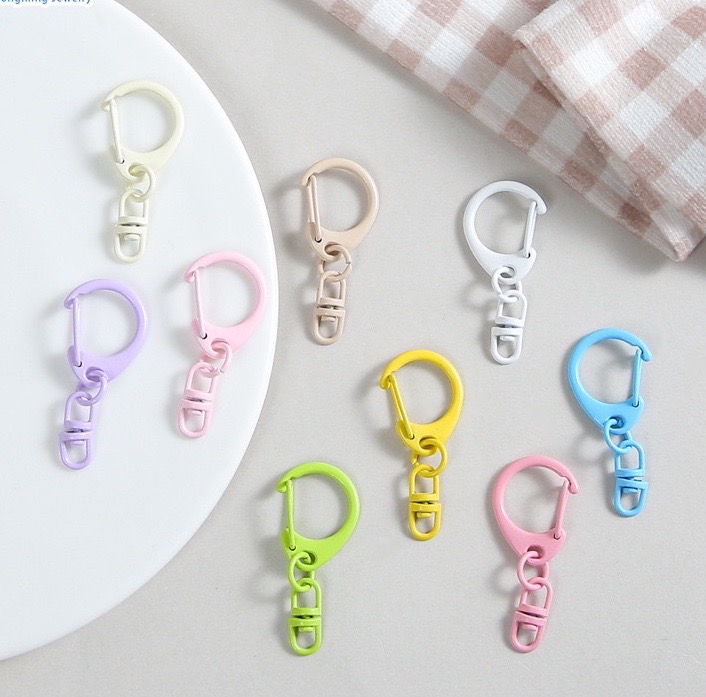 カラビナ　ナスカン　キーホルダーパーツ　 キーリング　アクセサリー材料　基礎金具