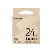 【5個セット】 カシオ計算機 Lateco専用詰替用テープ/半透明に黒文字/24mm XB