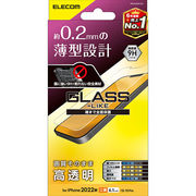 エレコム iPhone 14 ガラスライクフィルム 薄型 PM-A22AFLGL