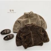 秋冬新作   韓国風子供服  長袖   トップス  もふもふ   コート  厚手  男女兼用  暖かい服    2色