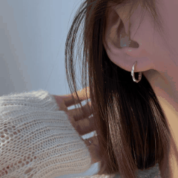 シルバー925  韓国風  レディース  耳飾り アクセサリー    ファッション イヤリング    ピアス 2色