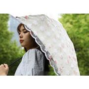 梅雨対応 折りたたみ傘 折り畳み  日傘 UVカット 花柄 晴雨兼用 レース 紫外線防止4色