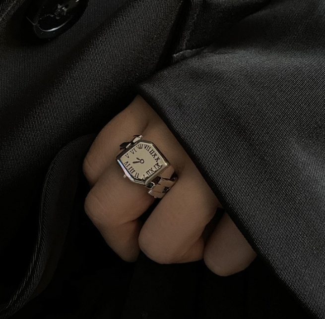 時計模型 韓国風   アクセサリー  リング   指輪   雑貨    レディース  開口指輪   ファッション小物