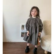 秋新作  韓国子供服    ベビー  ワンピース  女の子  長袖   ファッション  ストライプ