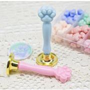 肉球 猫 スタンプのハンドル  シーリングスタンプ      シーリングワックス   印鑑ハンドル 2色
