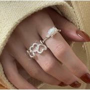 ハート型  韓国風  アクセサリー リング  指輪   レディース  開口指輪  簡単  ファッション小物