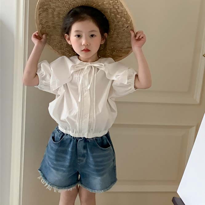 【2023夏】韓国風子供服 ベビー服 キッズ 女の子 シンプル 半袖 トップス シャツ