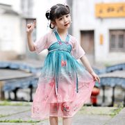 チャイナ風 ワンピース 春 女の子 ワンピース 唐装漢服 キッズ 中国古代美人服 中華風 短袖