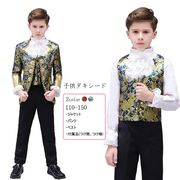 子供 タキシード 男の子 スーツセット ステージ衣装 ダンス衣装 王子様コスプレ 舞台衣装
