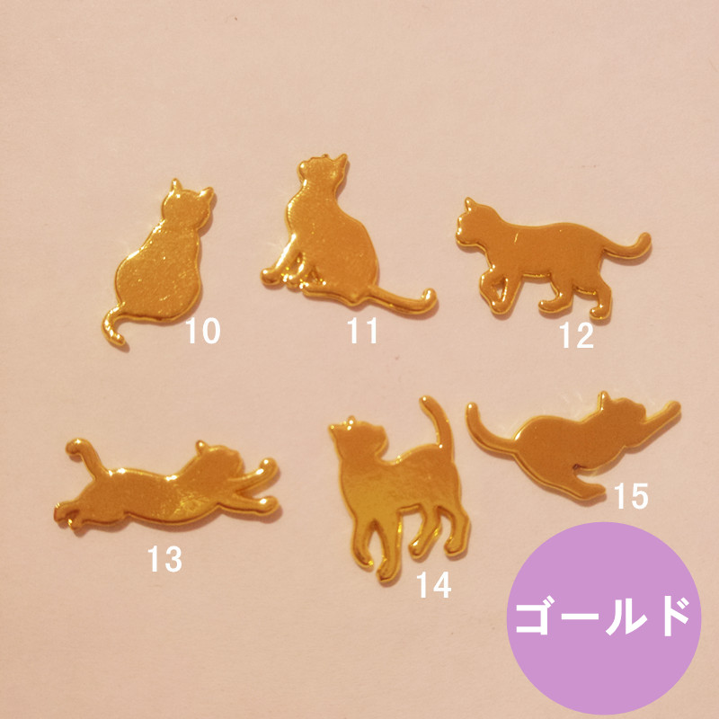 335] カニカン付♡ 猫 チャーム ハンドメイド レジン-