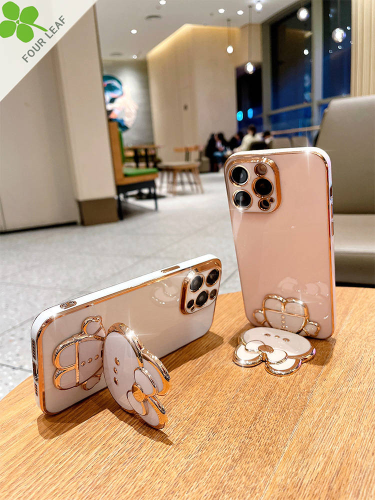 ウサギ柄 支え スマホケース スマホホルダー おしゃれ iphoneケース