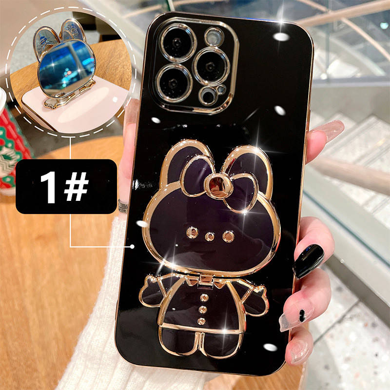 ウサギ柄 支え スマホケース スマホホルダー おしゃれ iphoneケース