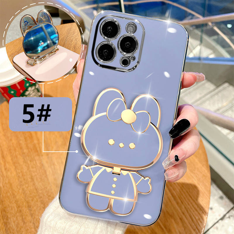 ウサギ柄 支え スマホケース スマホホルダー おしゃれ iphoneケース