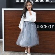 韓国子供服 キッズ ジュニア 女の子 スカート チュールスカート 星柄 発表会 パーティ 春夏