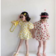 韓国風子供服 キッズ服   2点セット  トップス  ショートパンツ 人気新品    2色