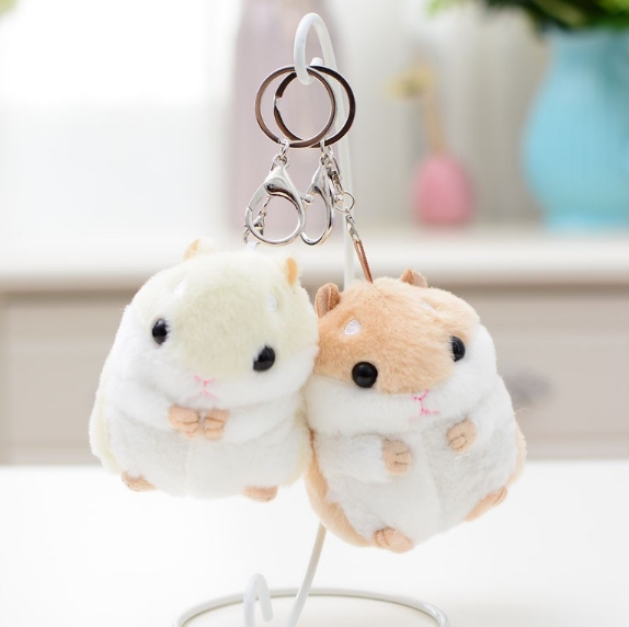 ハムスター デコパーツ キーホルダー 韓国風 キーリング 携帯