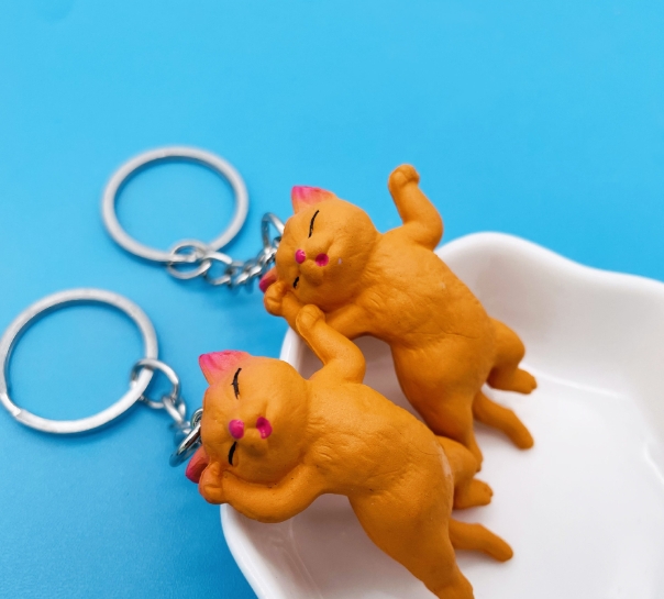 キーホルダー   ファション小物  プレゼント   バッグチャーム   ストラップ  猫雑貨 猫のフィギュア