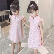 子供服 ワンピース ピンク 150 韓国子ども服 キッズ 女の子 夏 レースワンピース 子供