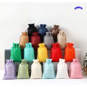 ギフト包装　ミニ巾着　アクセサリー　小物入れ　ポーチ　収納袋　収納バッグ　18色展開　7サイズ