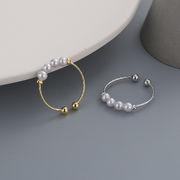 韓国　韓国ファッション　925シルバー リング　アクセサリー 指輪　ハンドメイド 指輪　ハンドメイド 真珠