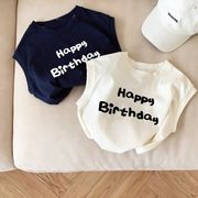 ★Boys&Girls★　子供Tシャツ 　誕生日Tシャツ　男女兼用ノースリーブ　韓国キッズファッション