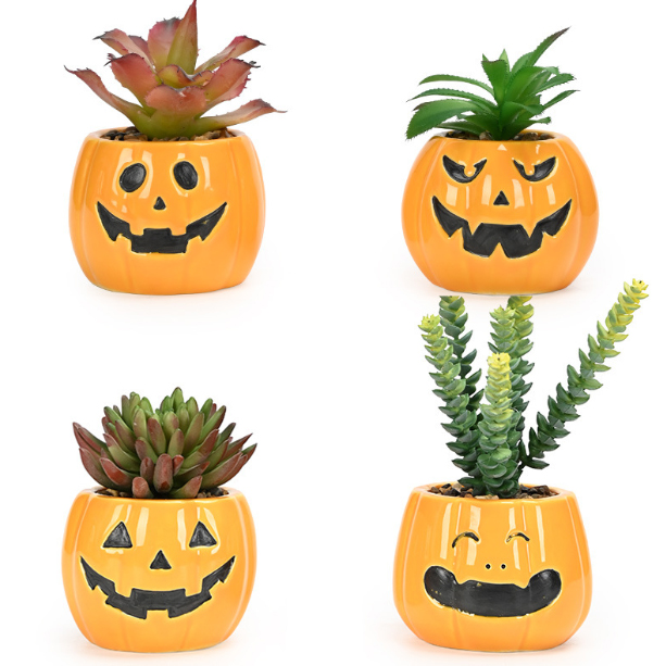 ユニーク かぼちゃ ハロウィン 植木鉢 プランター 多肉植物 多肉ポット