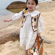 【春秋新作】韓国風子供服 ベビー服 キッズ 女の子 かわいい ベストORワンピース　