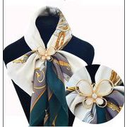 スカーフボタン 韓国のファッション合金オパールスカーフリング蝶 3 リングシルクスカーフバックル